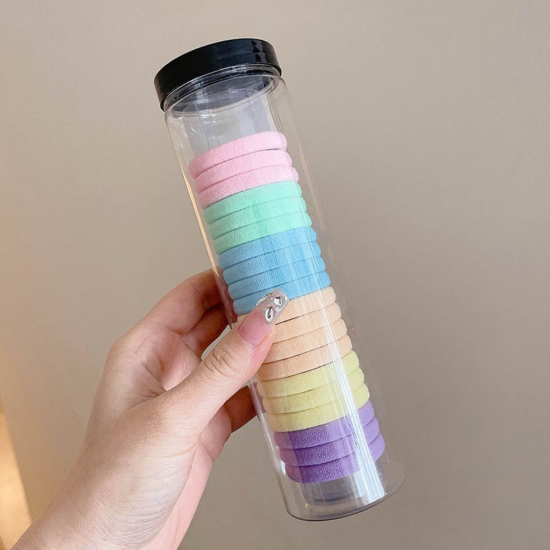 Caricatura encantadora anillo de pelo pulgar no daña el cabello de los niños correa de correa pequeña cuerda de cabello para niñas cuerda de cabello