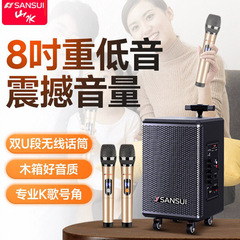 山水te 06/12屋外広場舞音響bluetoothスピーカー移動歌大出力重低音8インチ12インチ