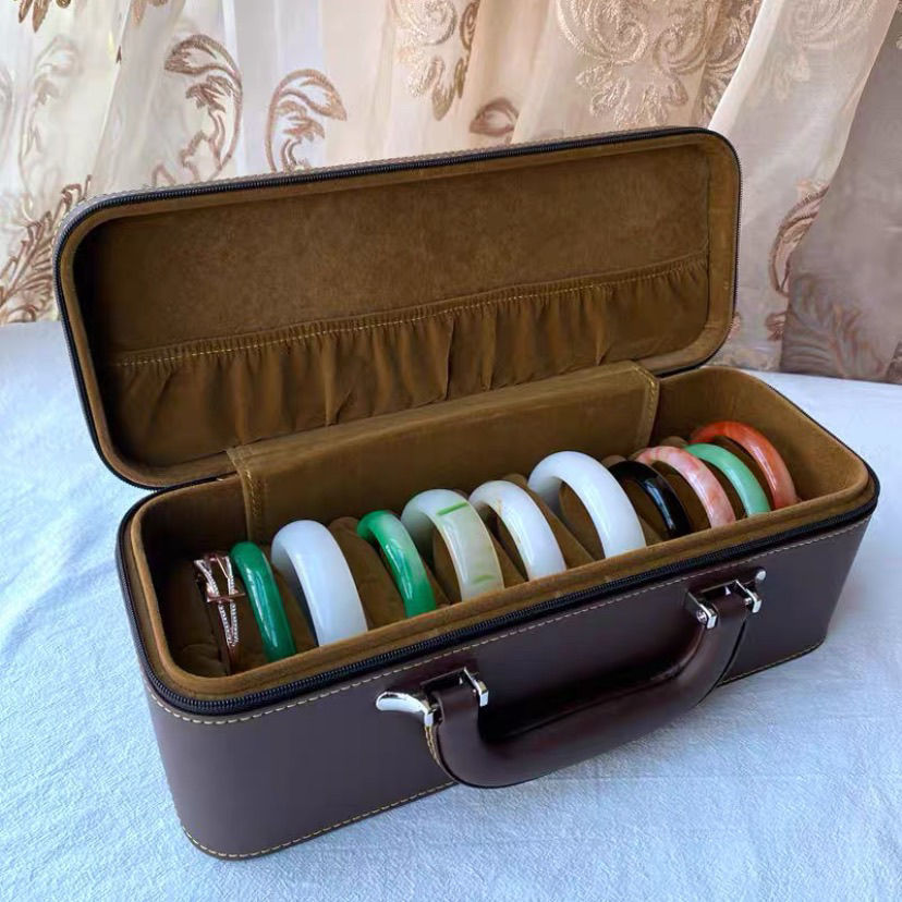 Brazalete caja de almacenamiento 15 dígitos brazalete caja de joyería jade jade caja de oro y plata caja de exhibición caja de joyería portátil caja doméstica