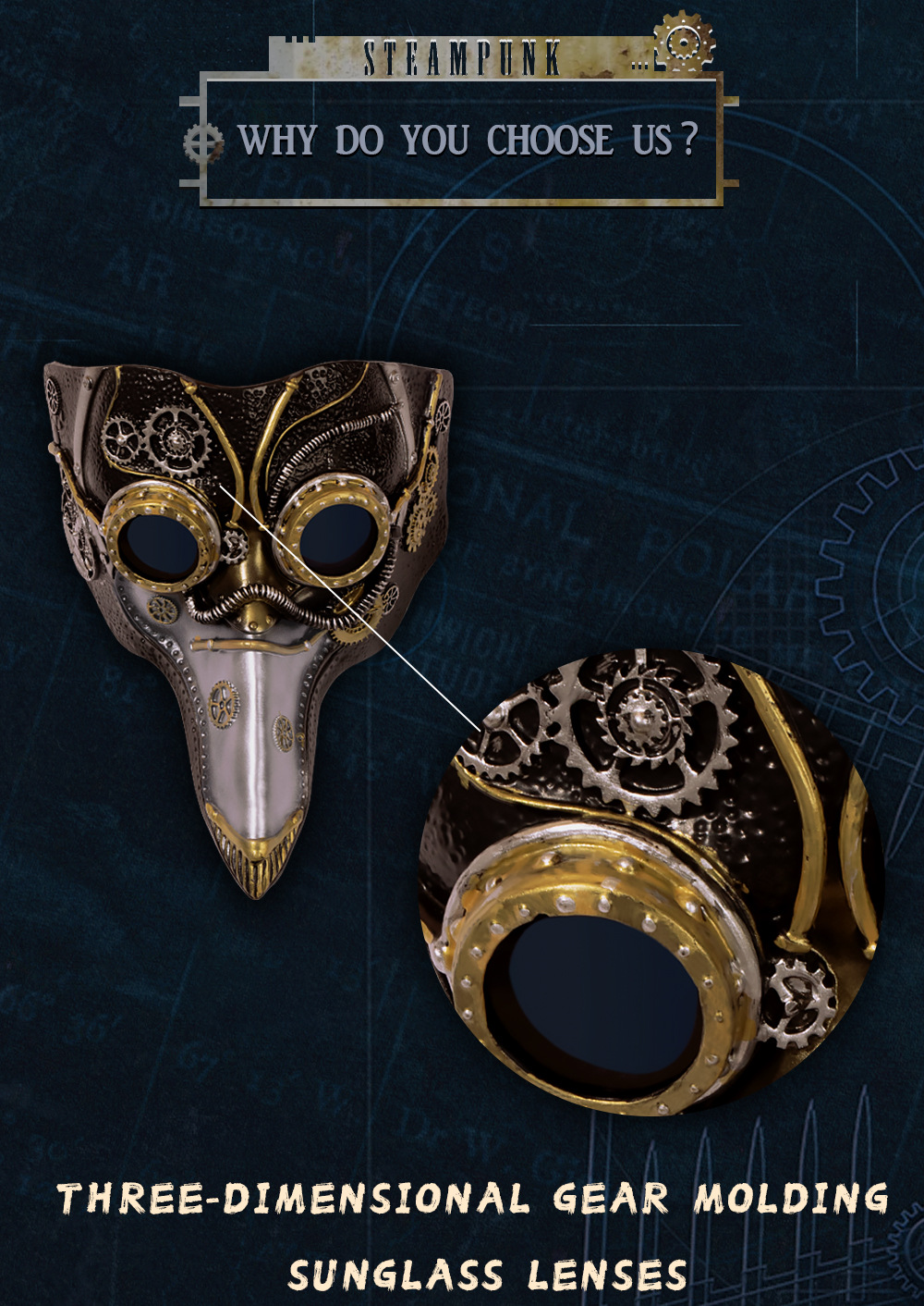 Halloween Gotische Wind Punk Snavel RP Feest Festival Feestmaskers display picture 4