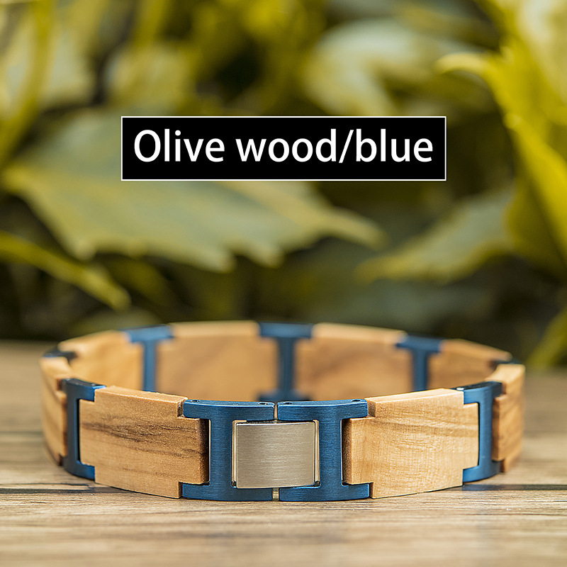 27g Weight Bracelets Classification Wood Chain Material 1 Piece Quantity Daily, Street Occasion Wood Material Geometric Pattern Men's Gender Vintage Style, Simple Style Style Men's Vintage Style Simple Style Bracelets Geometric Wood Men's Chain Bracelets 13
