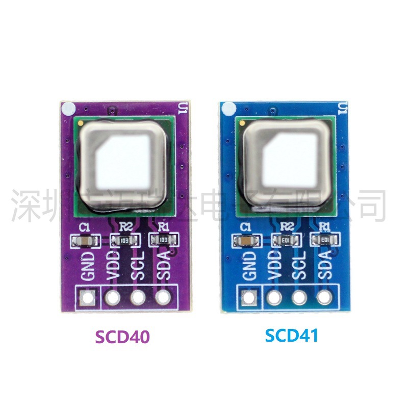 SCD40/SCD41 CO₂气体传感器模块 二氧化碳 温湿度二合一I2C通讯