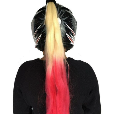 Motosiklet dəbilqələri: Helmet Decoration Braid Helmet - magenta-gradient-color