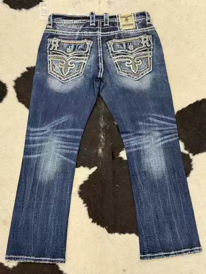 2024 Summer New Cross-Border American Retro Washed Popular High-Elastic South American Style Embroidered Flared Women's Jeans