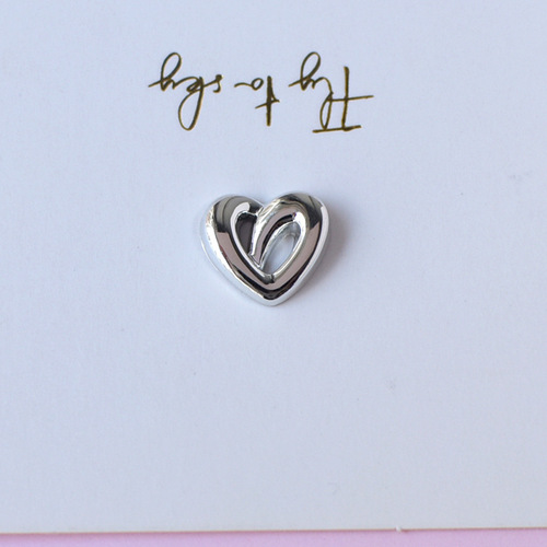 Metallic Electroplated Heart Smiling Face Accessory Hairpin Phone Case Handmade Material Wholesale PJ1119