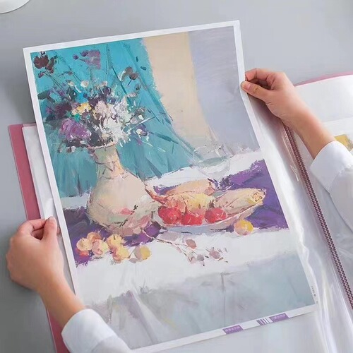 Art work collection book loose-leaf arrangement book 8-4-open children's painting and sketching collection award certificate information collection book