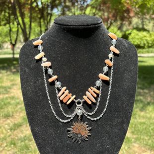 F013Etsy����վԭ��̫�ʯ�朏͹�ɭϵFairy Necklace��Ů��