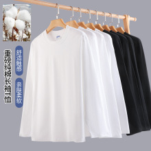 新疆棉 300g重磅纯棉圆领长袖T恤男女宽松休闲大码打底体恤上衣潮