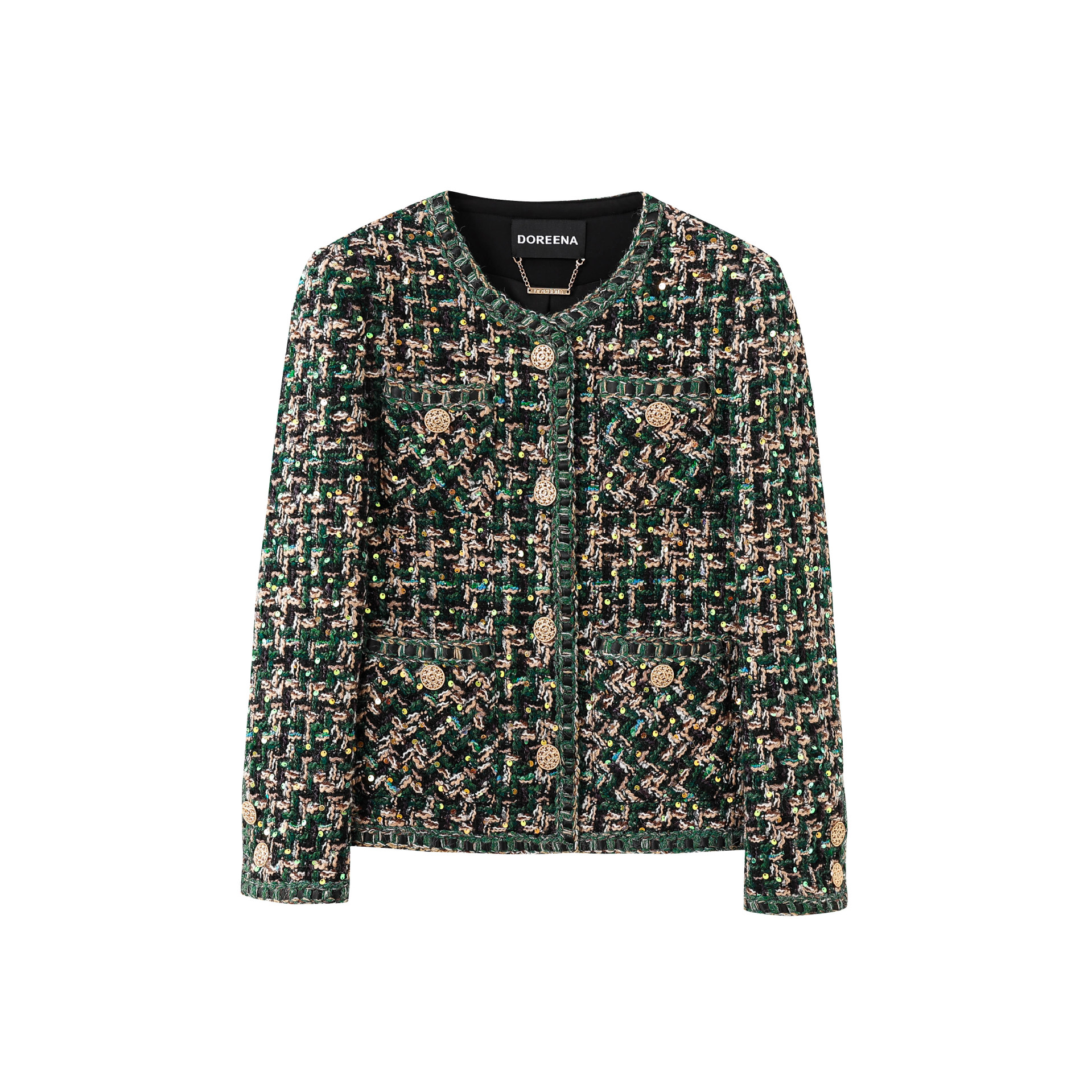 [the Wizard of oz] the Wizard of oz Tweed High-End Elegant Chanel-Style Short Jacket for Women