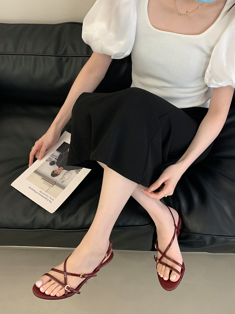 Women's Heeled Sandals Solid Colour Open Toe High Heel Shoes_voghion.com