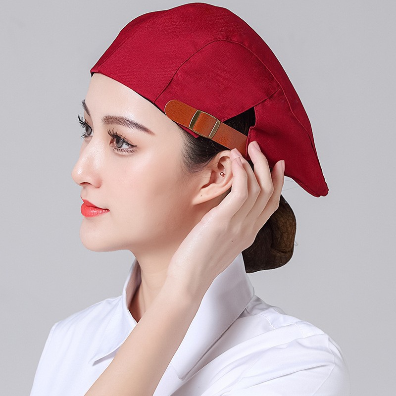 Nueva boina de vaqueros sombrero de cocinero camarero sombrero de trabajo sombrero de frente sombrero de boina de restauración mujer bordado personalizado