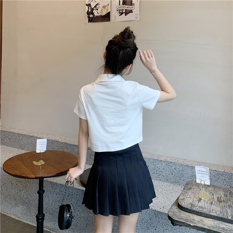 Women's T-shirt Short Sleeve T-Shirts Patchwork Button Simple Style Solid Color display picture 101