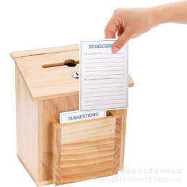 木质钥匙杂物收纳盒 悬挂式信箱 现代简约风门口挂式木箱