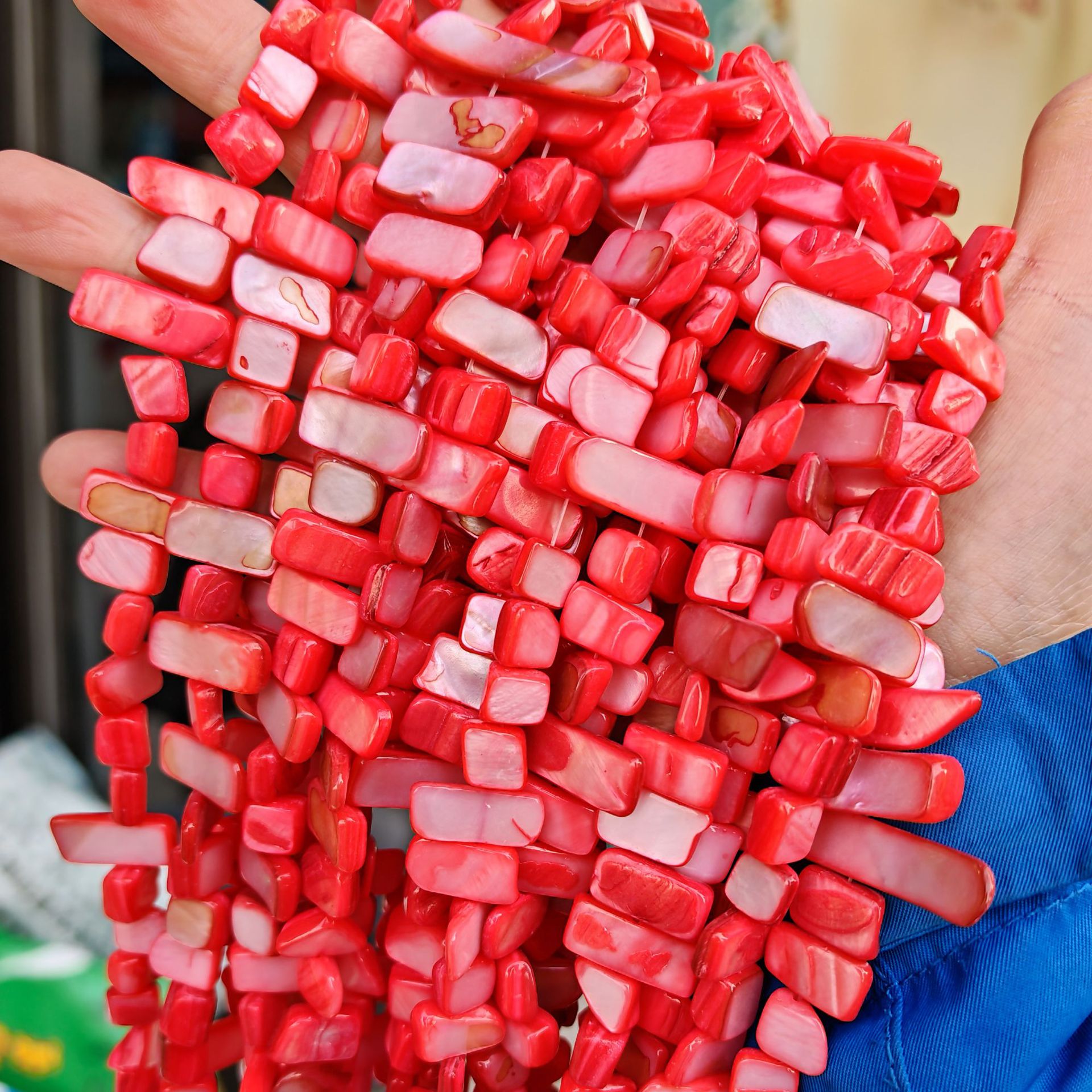 Conchas naturales de agua dulce, conchas irregulares, bloques de piedra triturada, cuentas sueltas, accesorios de joyería de bricolaje semiacabados