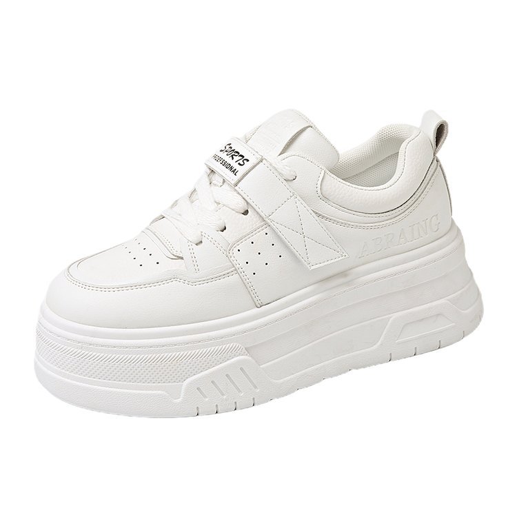 2024 otoño nuevos zapatos blancos en zapatos deportivos casuales zapatos muffin de suela gruesa