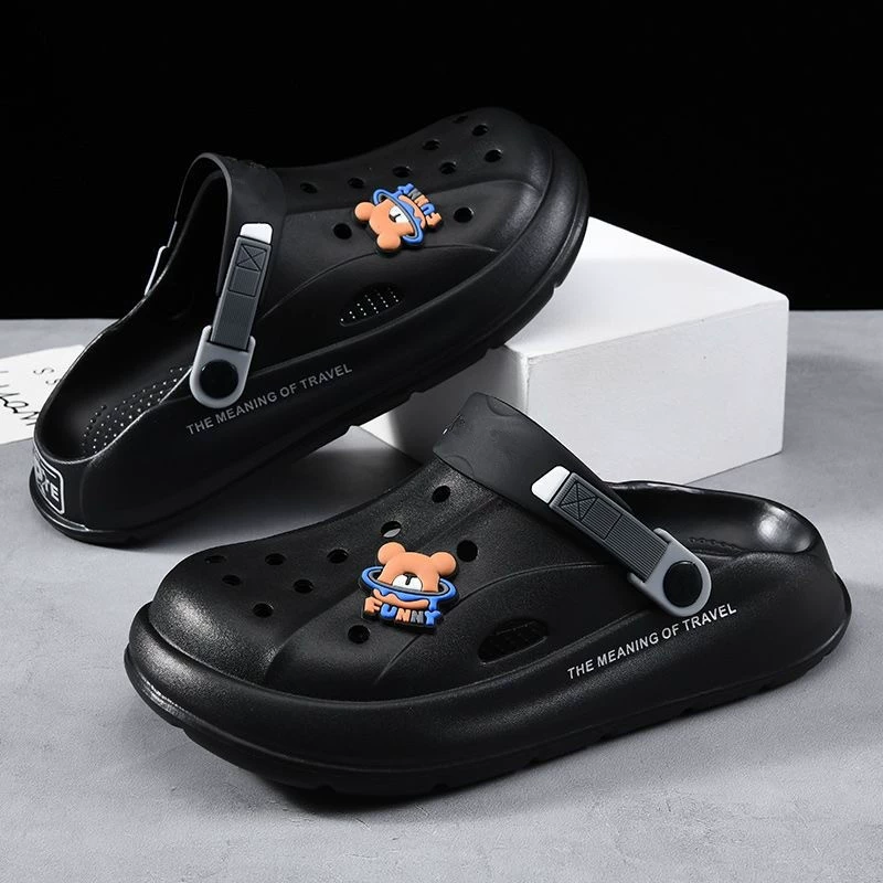 Туфли Crocs с толстой подошвой Мужские 2025 Новый Нескользящий толстая подошва Crocs, популярный стиль Легкие и дышащие пляжные баотоу сандалии
