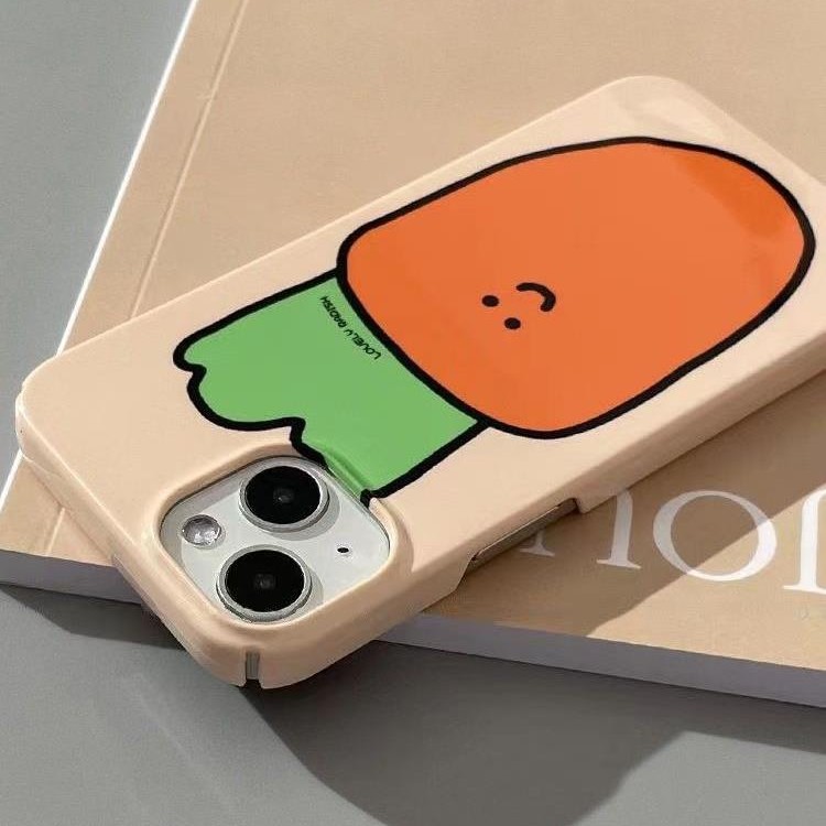Funda para iPhone 13 Pro/14/11 con diseño de rábano sonriente, estilo graffiti, media cubierta o cubierta completa, compatible con Apple 17/16. image 5