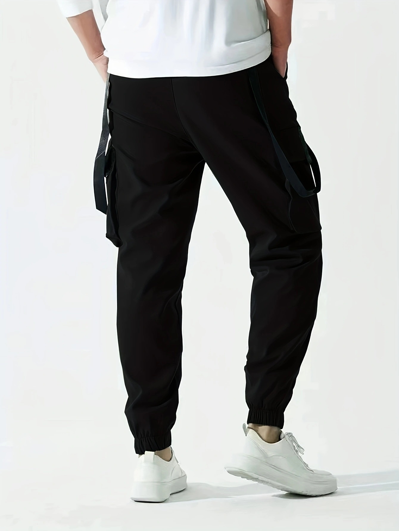 Men's Casual Ribbon Overalls Pants – Drawstring Waist, Loose Fit, Comfortable & Stylish Trousers For Everyday Wear_viptrois.com