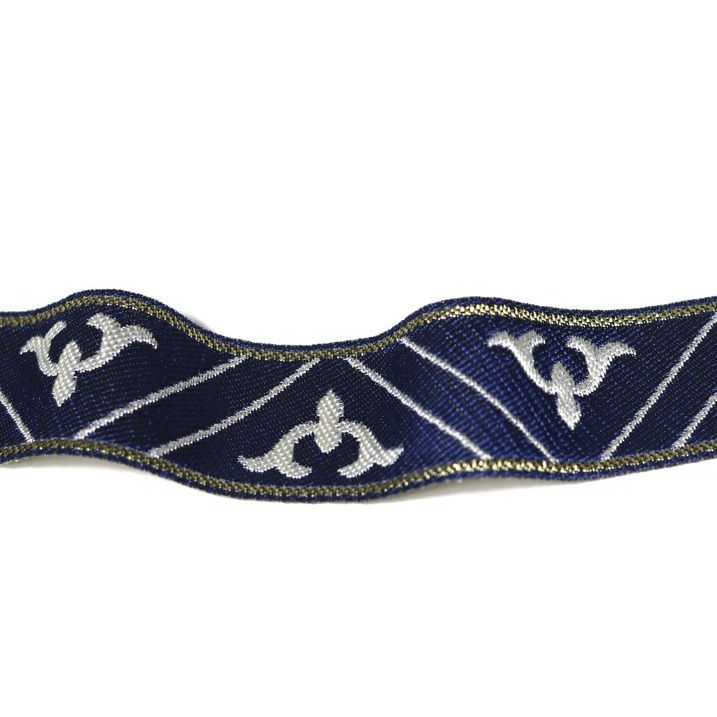 3cm de ancho de alta precisión de tela jacquard nuevo estilo chino Lotus Ruyi estampado vestido chino cuello borde de la mesa bandera de empalme