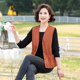 Mother's Spring and Autumn Vest Jacket 50-year-old Middle-aged Women's Spring and Autumn Vest Vest for Middle-aged Women