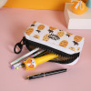 Cartoon fruit capacious pencil case with zipper suitable for men and women, storage bag