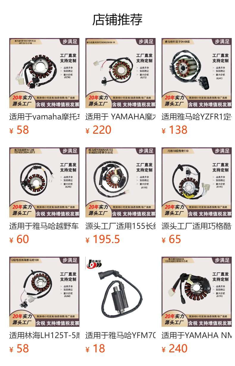 Suitable for YAMAHA Magician XT250 XG250 08-18 motorcycle magneto stator coil accessories