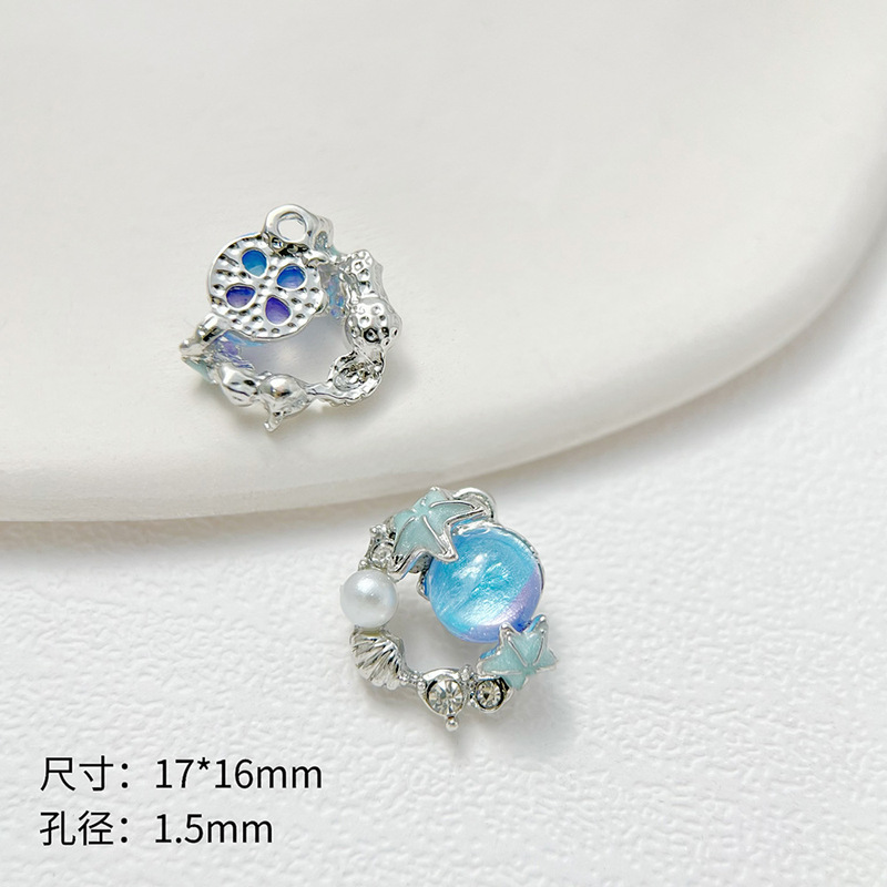 清冷感気質液体溶岩感蝶合金ストラップdiy手作りネックレスイヤリングアクセサリー|undefined