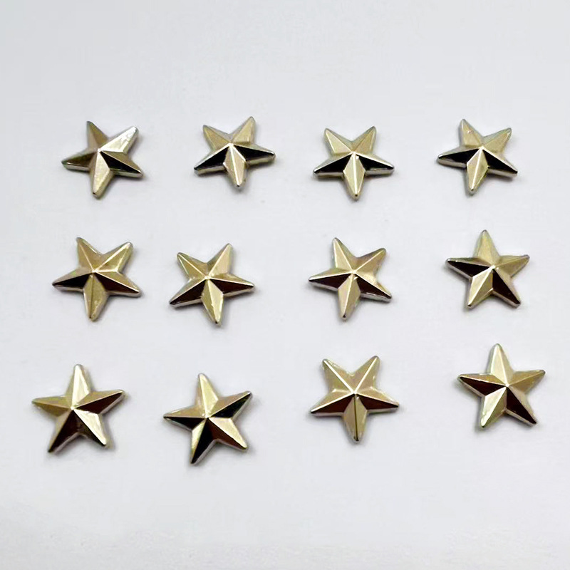 卸売合金五芒星スタッズ衣類バッグハードウェアアクセサリー防錆リベット五芒星アクセサリーネジ|undefined