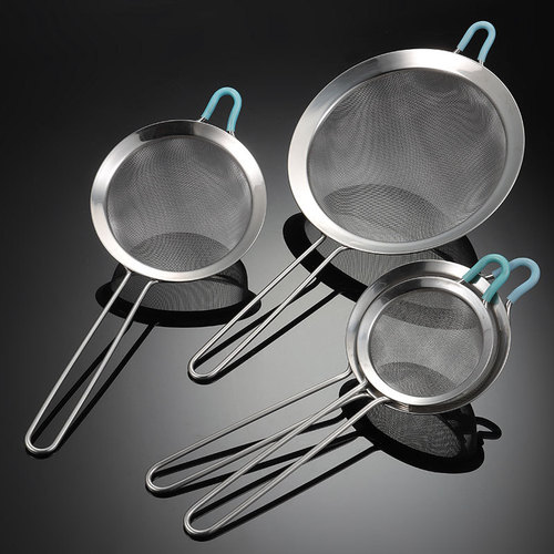 Whole body 304 stainless steel 60 mesh fine mesh colander bean berry juice filter spoon hot pot colander Chinese medicine filter screen customization