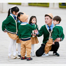 幼儿园园服学院风老师校服开衫班服秋冬季毛衣外套长袖教师针织衫