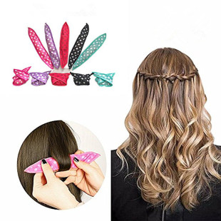 Hot Selling Polka Dot Curling Iron Pear Blossom Head Heatless Curling Iron Sponge Curling Artifact Bow Sleep Hair Curling