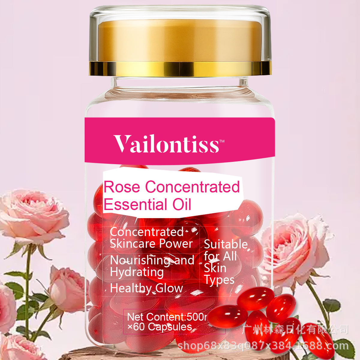 Oil contains rose