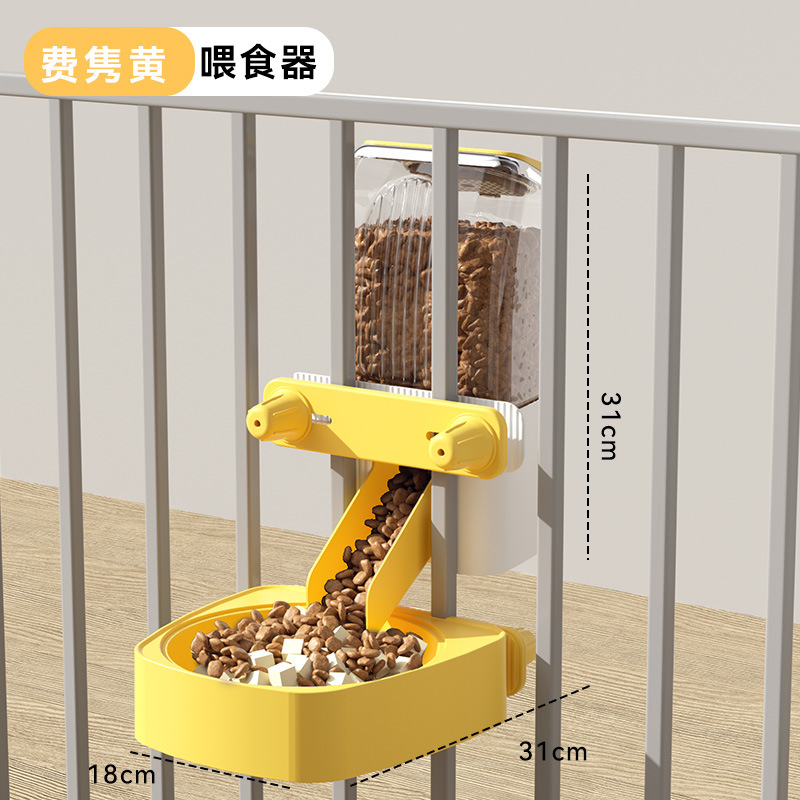 Jaula para mascotas, bebedero, gato colgante, alimentador de agua potable, cuenco para perros, cuenco para gatos, suministros para jaulas para perros de gran capacidad