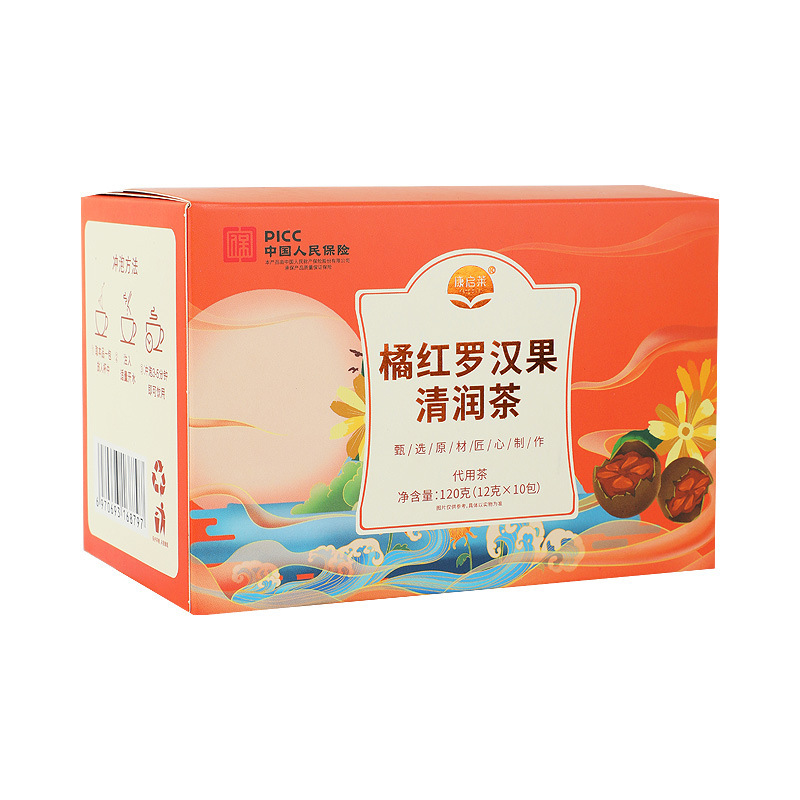 オレンジ色の羅漢果清潤茶雪梨茯苓カンゾウの組み合わせ三角包茶源工場卸売代行|undefined