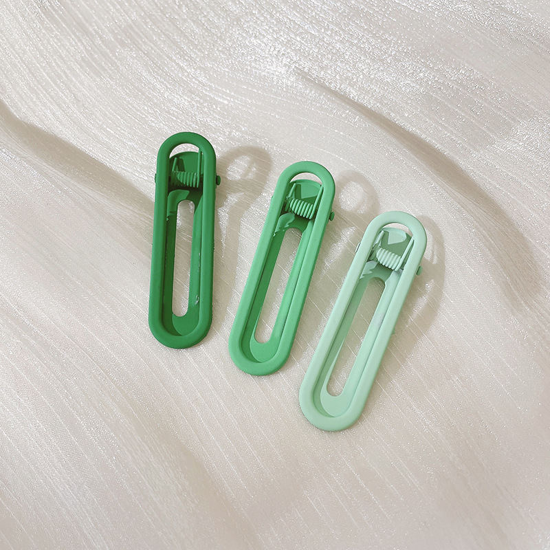 Pinza para el cabello de dopamina sin costuras de color caramelo clip lateral femenino flequillo clip para el cabello roto tocado clip de pico de pato y2k horquilla de una palabra