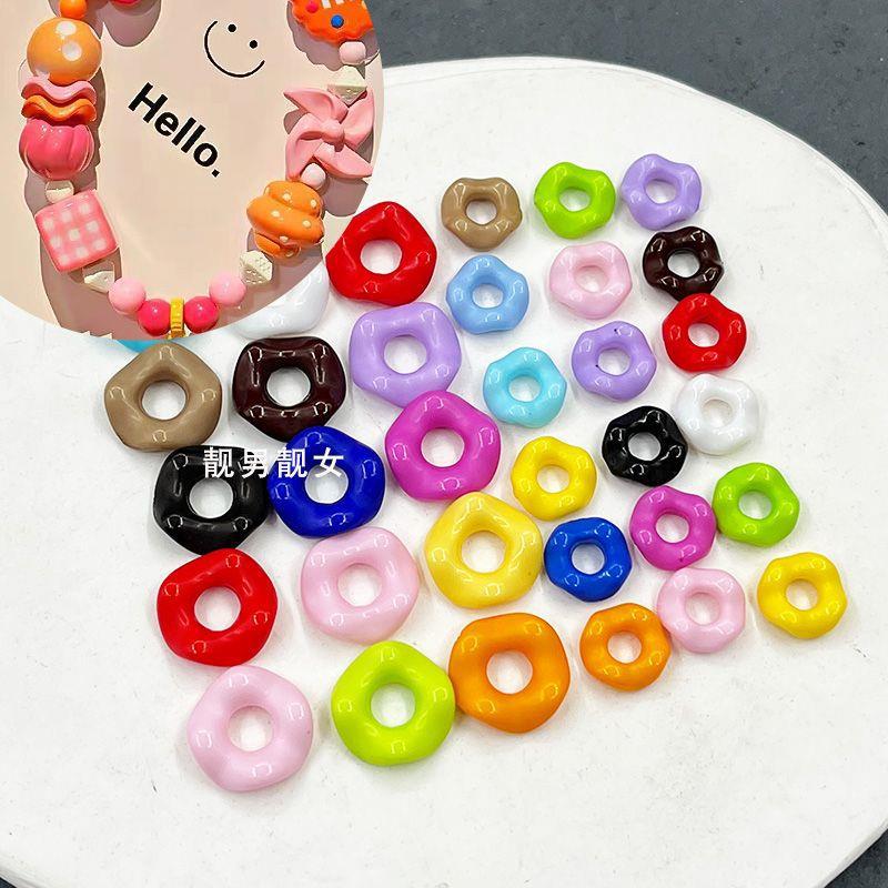 Ondas de laple falda anillo acrílico diy pulsera de cuentas hecha a mano cadena de accesorios accesorios