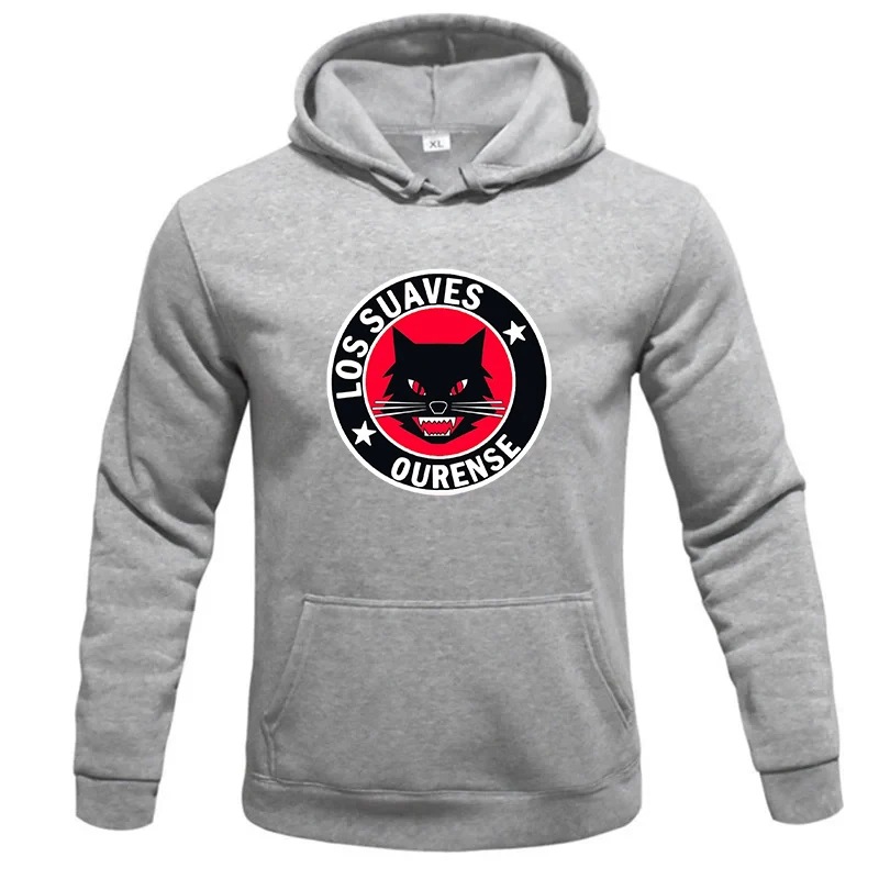Los Suaves Ourense Samurai tela estampada hombre sudadera con capucha casual top rap primavera otoño círculo