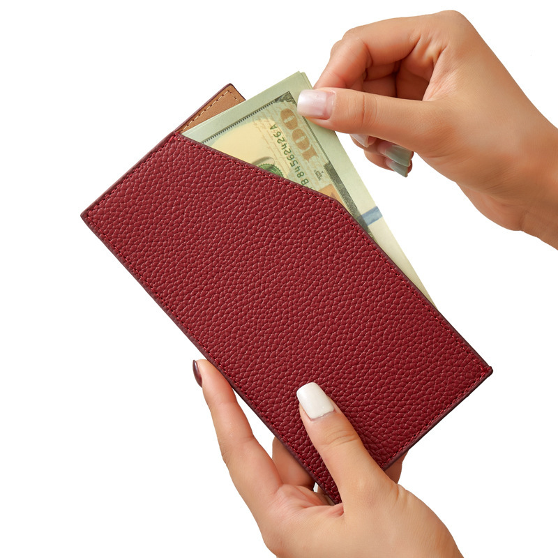 First-Layer Cowhide Wallet, Light and Thin Cross-Border Creative Wallet, Women's Multi-Functional Card Holder, Outing Ticket Holder Storage Bag