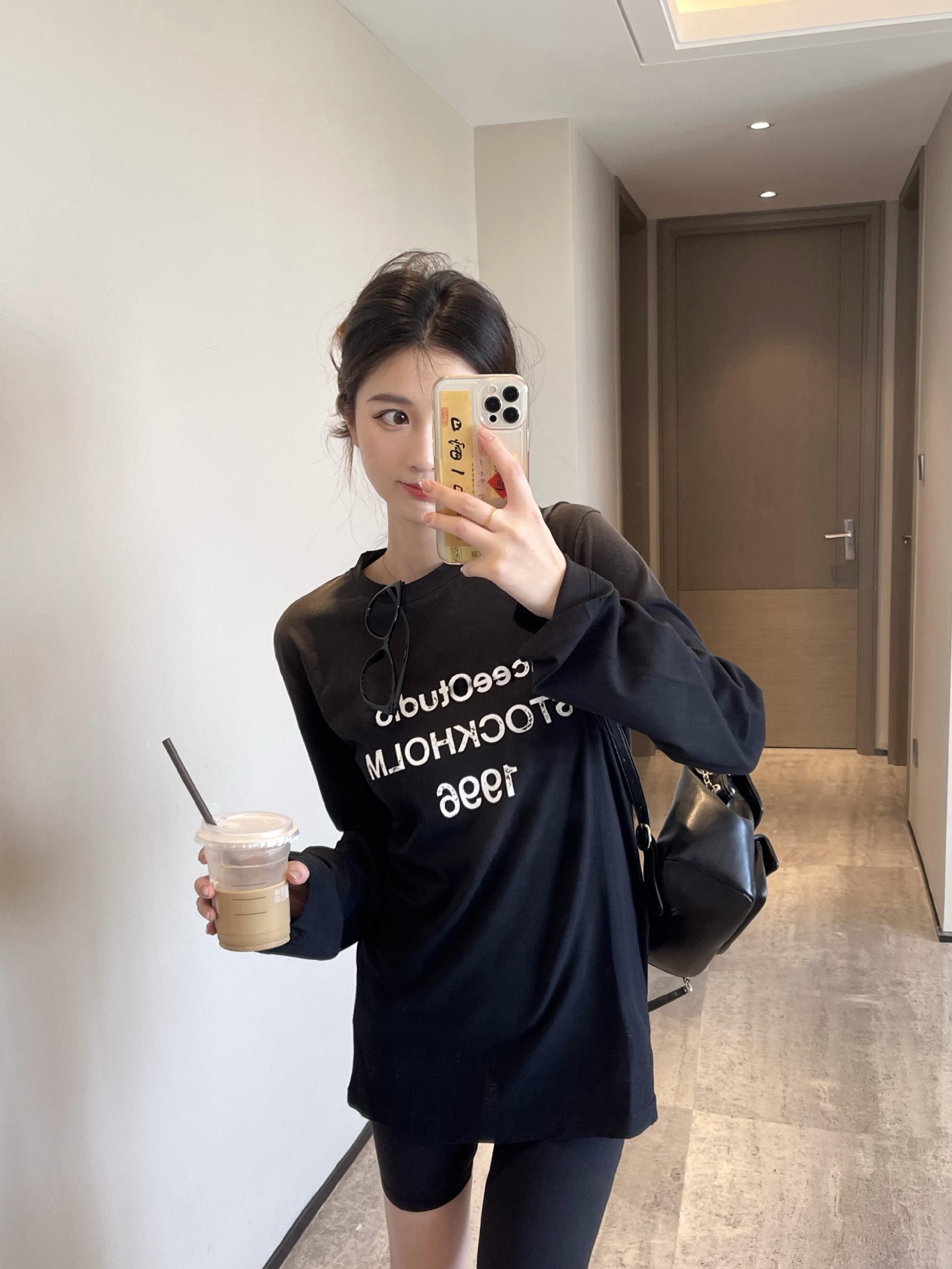 Solid black (long sleeves)