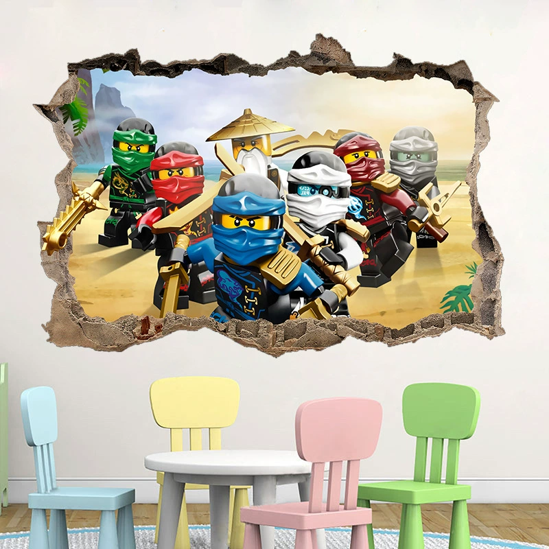 Трансграничная внешняя торговля через стену фантомный ниндзя стикер стены стикер для гостиной декоративный фон стикер для оптовых продаж