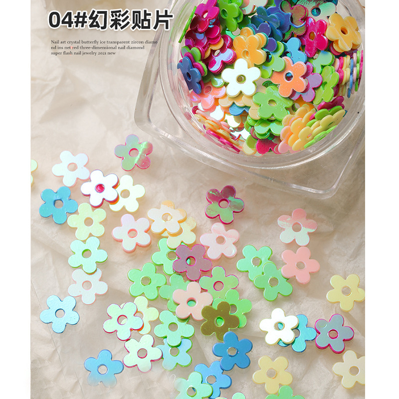 hueco fantasía de color de corazón de桃 sequinilla de manicura amor parche hecho a mano goteo relleno de material superbrillo accesorios caja