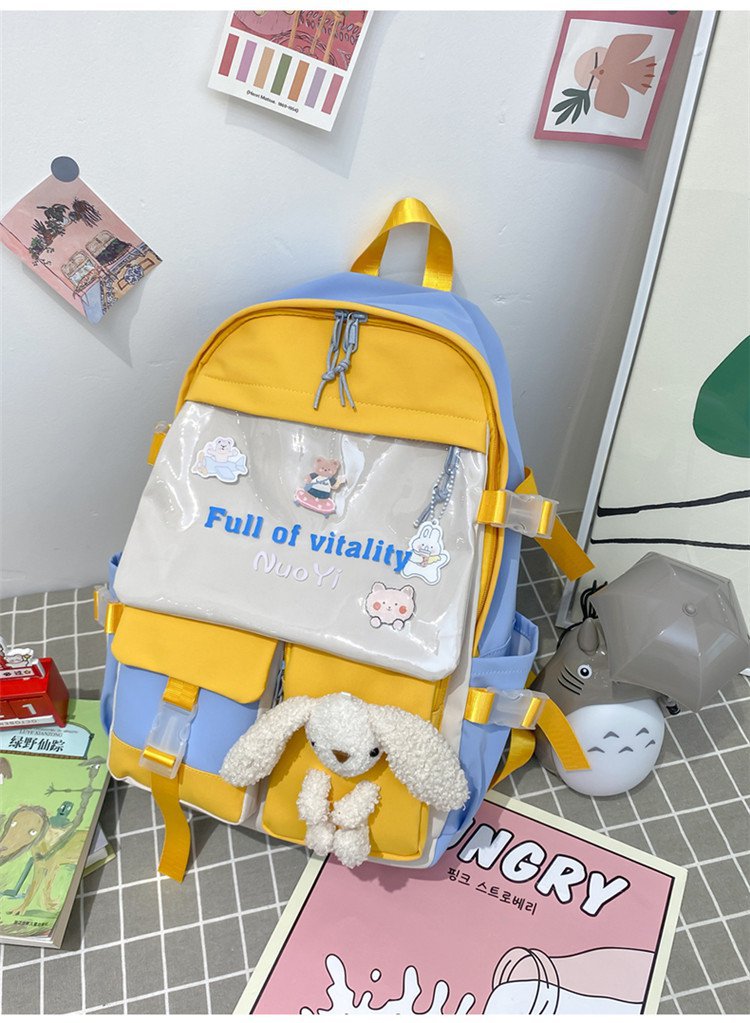 Wholesale Cute Bear Doll Pendant Contrast Color Transparent Large-capacity Backpack Nihaojewelry display picture 13