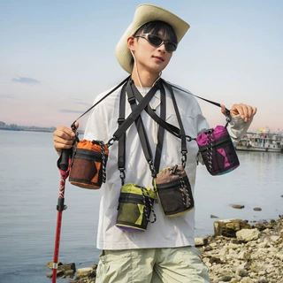 休闲户外轻量化斜挎随身小包女旅游轻便运动爬山水杯水壶包手机包