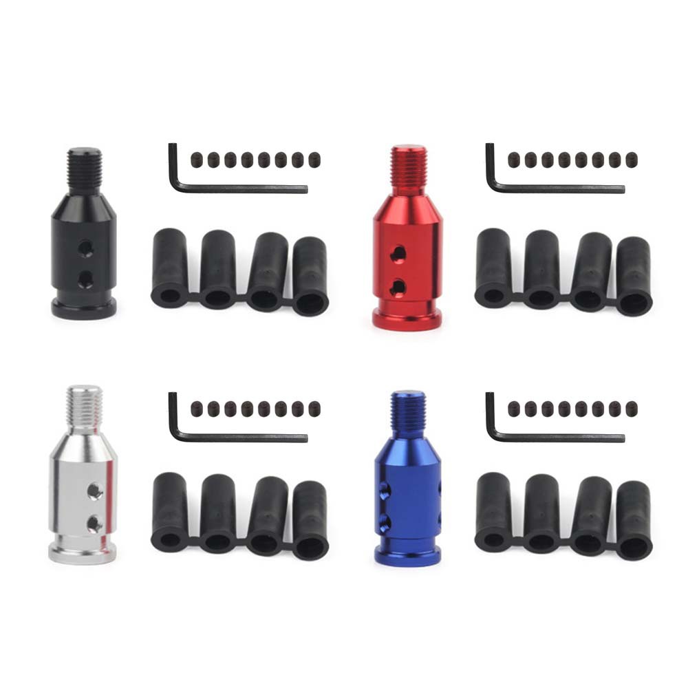 Car Gear Shift Head Thread Converter Universal Gear Lever Adapter Aluminum Alloy Fixed Dust Cover
