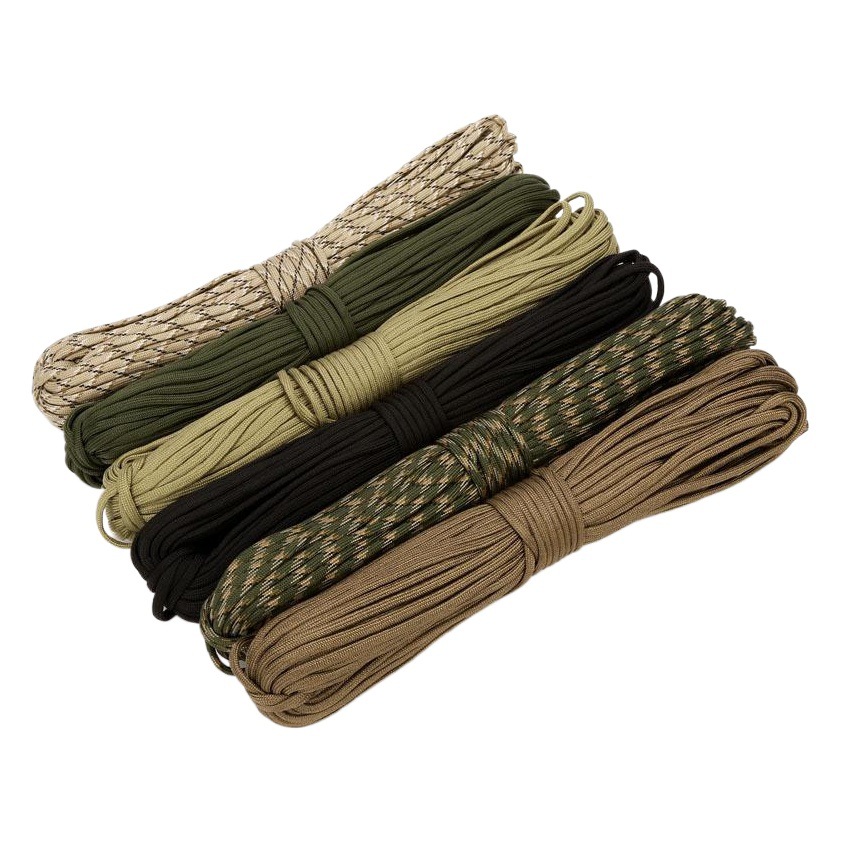 7-Core 4mm cuerda de paraguas al aire libre multifuncional montañismo paracaidista cuerda de tracción escapar equipo de salvamento cuerda de seguridad 31 m cuerda de paraguas