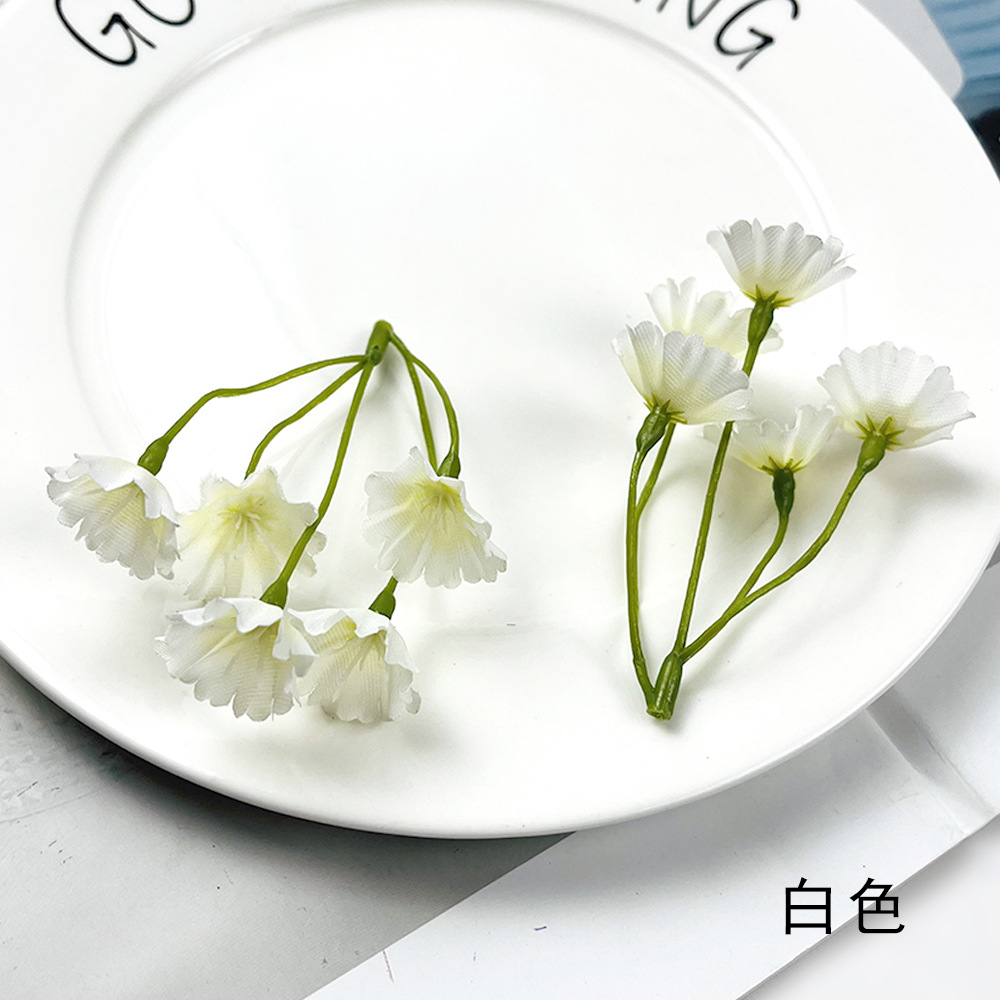 Simulación de flores de hierba no me olvides de las estrellas en el cielo DIY ropa sombrero caja de regalo decoración en el material de tocado de flores de pecho