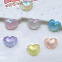 亚克力配件批发diy发饰手工材料奶油胶手机壳贴极光色切面爱心