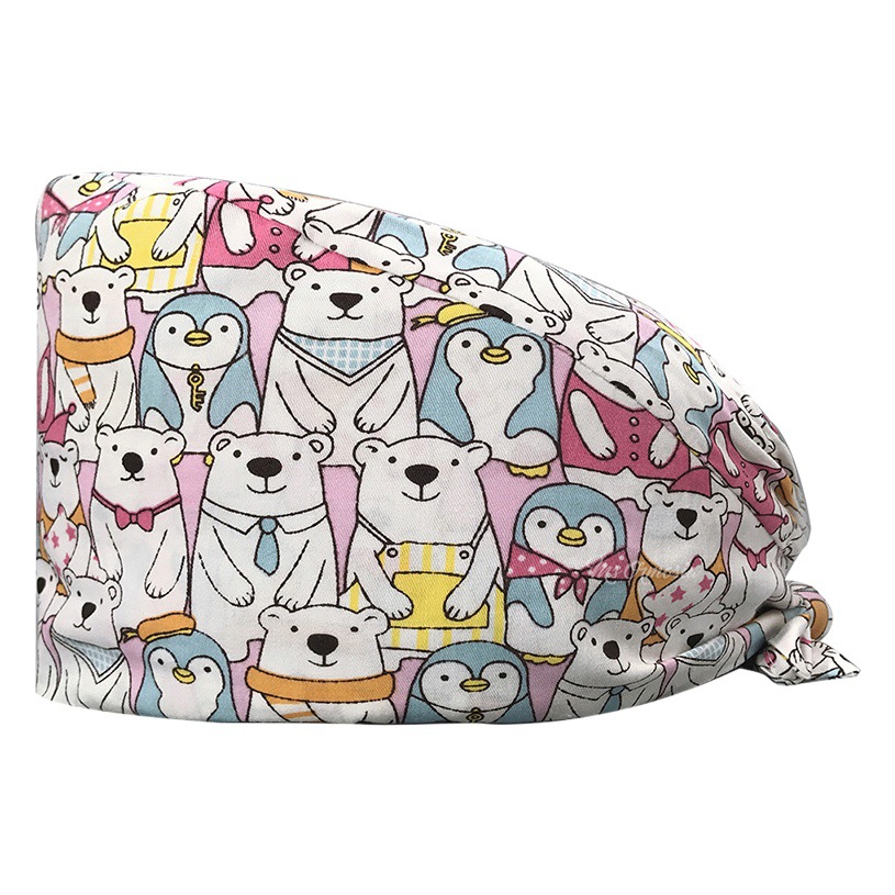 Casquillo de la enfermera patrón lindo fresco casquillo de la enfermera dental oral hembra doctor belleza puntera casquillo quirúrgico en stock