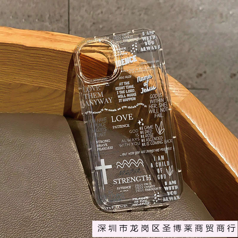 气囊防摔iPhone保护套苹果11/12/13/14/15/16Promax透明TPU手机壳