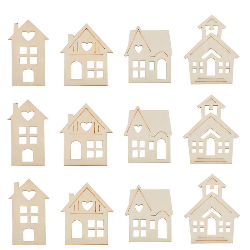 Amazon cross-border wooden craft house wooden decoration hollow-out DIY craft project home decoration wooden cabin Amazon cross-border wooden craft house wooden decoration hollow-out DIY craft project home decoration wooden cabin